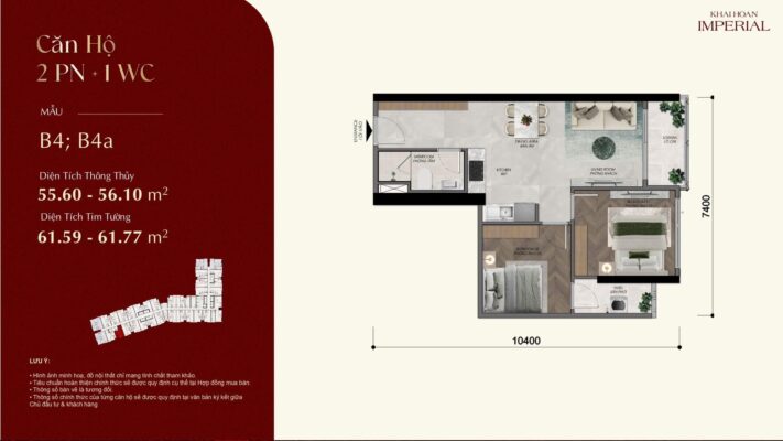 layout can ho 2pn1wc khai hoan imperial binh duong