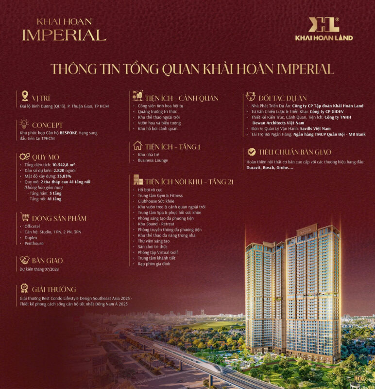 thong tin tong the can ho khai hoan imperial quoc lo 13 binh duong