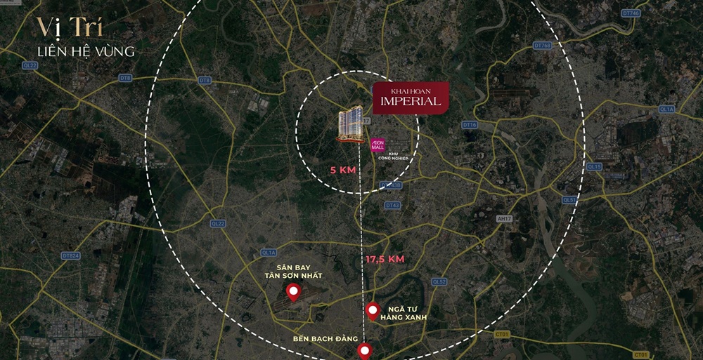 Lợi thế hạ tầng quanh Khải Hoàn Imperial gồm có việc nằm kề cận tuyến Metro số 2 và Vành đai 3 giúp dự án sở hữu tiềm năng tăng giá vượt trội