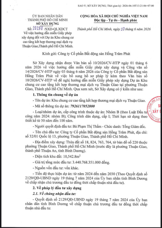 mien giay phep xay dung du an can ho khai hoan imperial