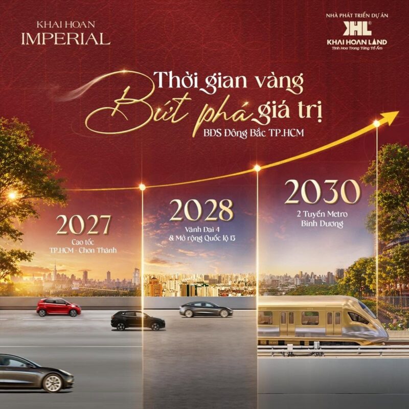 Sóng hạ tầng quanh Khải Hoàn Imperial cú hích lớn tăng giá trị BĐS 11 Ba làn sóng Vành đai 3, mở rộng QL13 và Metro hội tụ tạo nên cú hích hạ tầng chưa từng có quanh Khải Hoàn Imperial