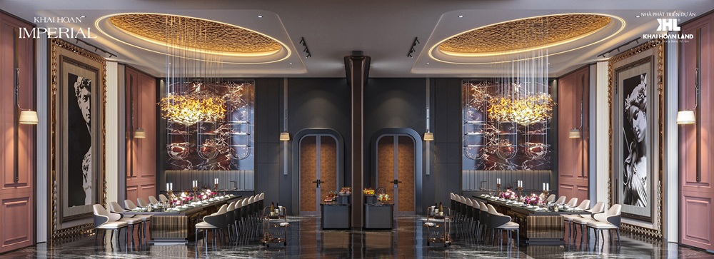 Không gian lounge nội khu Khải Hoàn Imperial mang đến trải nghiệm sống Bespoke trọn vẹn ngoài phạm vi căn hộ