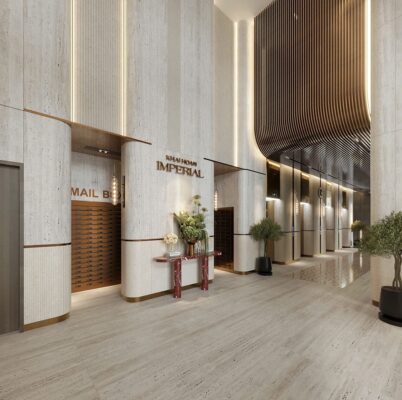Thang máy Khải Hoàn Imperial phục vụ xuyên suốt từ khối đế đến khu căn hộ Bespoke và Penthouse