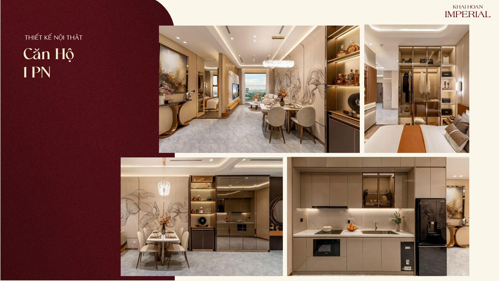 Chuẩn sống hạng sang Khải Hoàn Imperial còn thể hiện thông qua việc các căn hộ được trang bị với hệ nội thất từ các thương hiệu nổi tiếng và hệ thống SmartHome