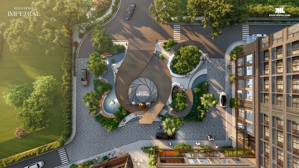 Khu phức hợp Khải Hoàn Imperial có quy mô đất hơn 1 hecta, vẫn dành gần 1 m2 cây xanh cho mỗi cư dân dù mật độ xây dựng cao