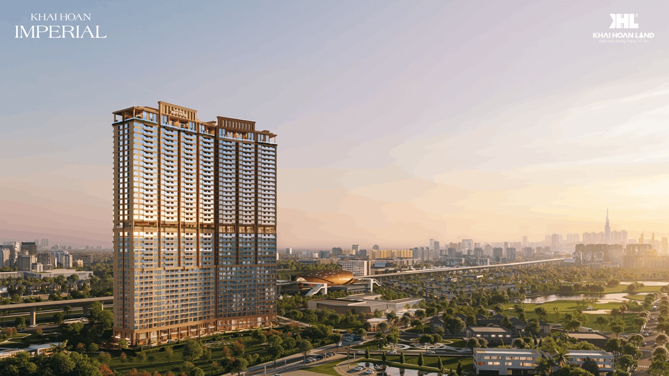 Phong thủy Khải Hoàn Imperial: Vượng khí tài lộc từ tọa độ cận giang 1 Phong thủy Khải Hoàn Imperial được củng cố nhờ tòa tháp trải dài hướng Đông-Tây, hạn chế tối đa nắng Tây gay gắt
