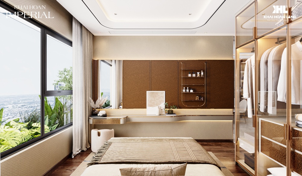 Tầm view của Khải Hoàn Imperial rộng lớn giúp căn phòng đón nhận lượng lớn ánh nắng tự nhiên