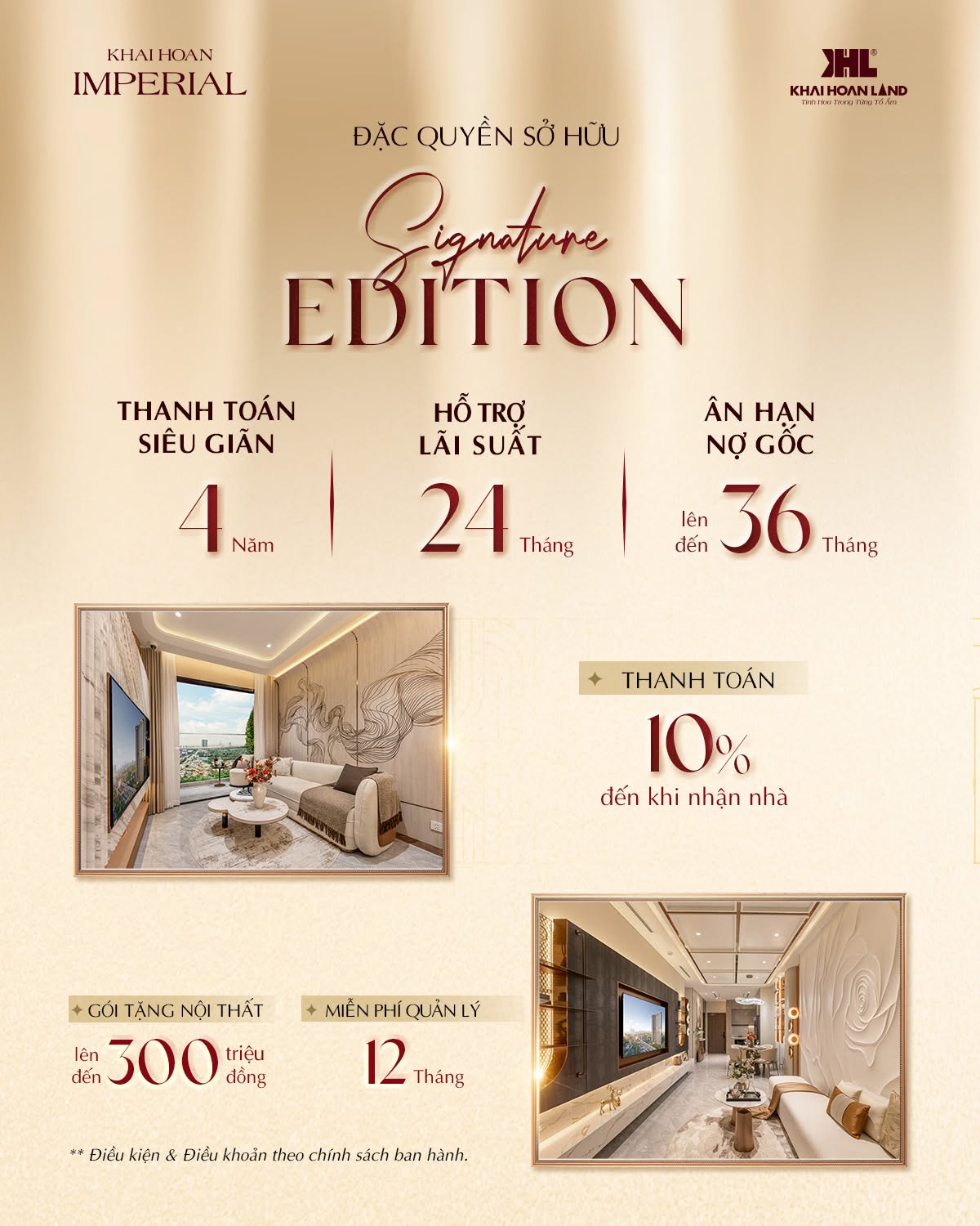 Giá trị thực của Khải Hoàn Imperial: Yếu tố chinh phục mọi khách hàng 3 Ưu đãi Signature Edition có thể quy đổi thành hàng trăm triệu đồng lợi ích tài chính cụ thể cho mỗi căn hộ