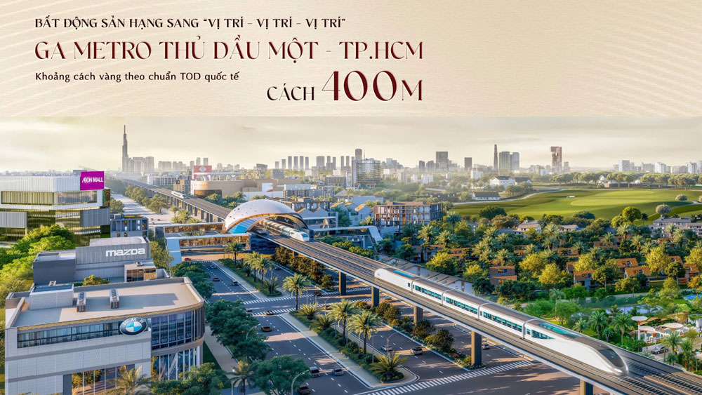 Khải Hoàn Imperial và mô hình đô thị TOD tại Thuận An: Đòn bẩy tài sản và di sản sống đích thực 4 Vị trí vàng tại Khải Hoàn Imperial với chỉ 400m kết nối trực tiếp đến ga Metro, tâm điểm của mô hình TOD