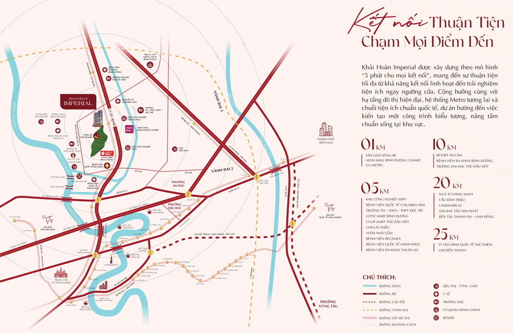 Khải Hoàn Imperial sở hữu lợi thế vàng khi kề sát tuyến metro số 2 Bình Dương kết nối liên vùng